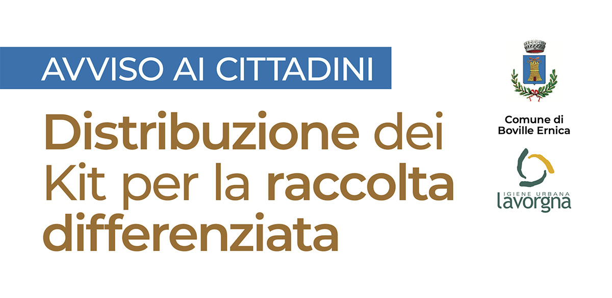 Distribuzione kit per la raccolta differenziata – Giugno / Luglio 2025